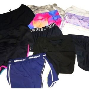 Under Armour and Justice Sport Shorts Bundle